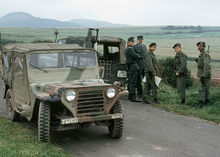第11装甲骑兵团的士兵在德国边境巡逻