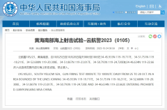 今起海上射击试验，禁止驶入！