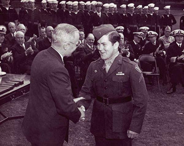 Lucas with President Truman