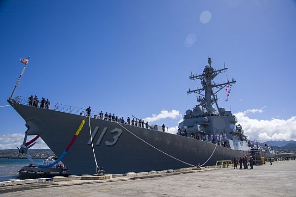 PCU John Finn (DDG 113) arrives at JBPHH