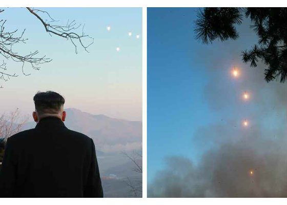 金正恩看飞毛腿