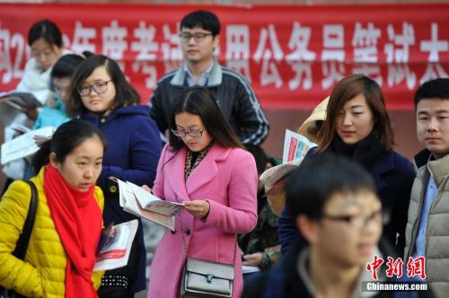 <em>国考</em>招录人数10年间翻番 连续8年超百万人报考