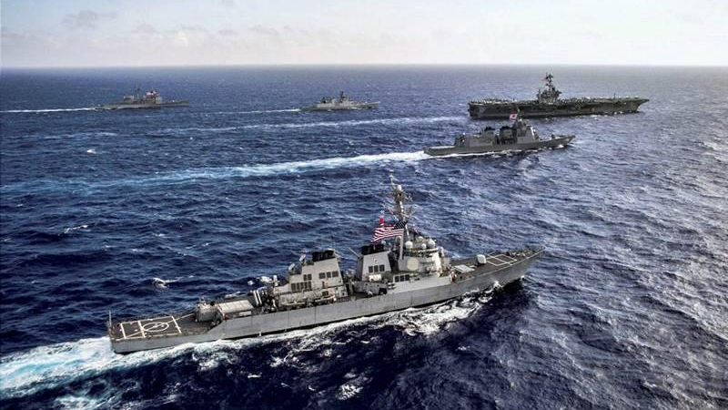 外媒：美日印澳将与法国举行海上军演